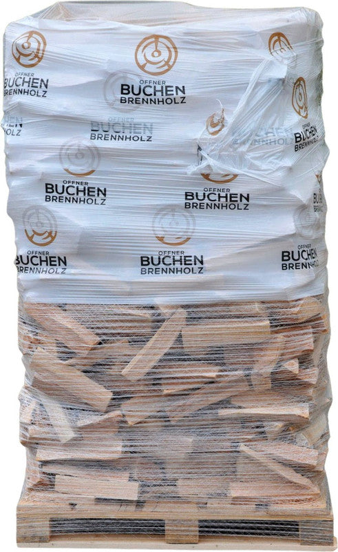 Buchenholz Premium mit Rinde – 33 cm – Palette  - 864 KG
