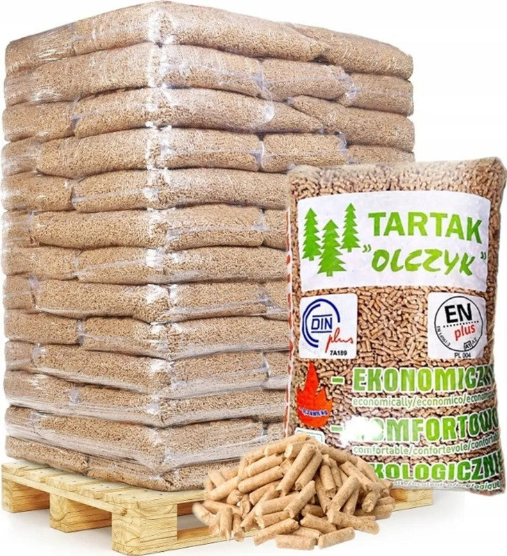 Olczyk Premium Holzpellets – 975 kg Palette (65 x 15 kg Säcke)