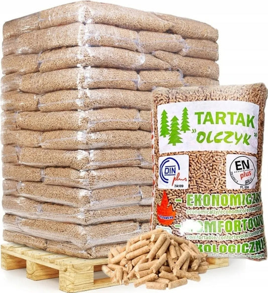 Olczyk Premium Holzpellets – 975 kg Palette (65 x 15 kg Säcke)